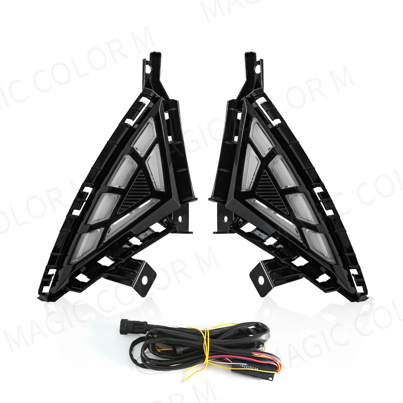 LED DRL For Hyundai Elantra 2021 2022 Daytime Running Light White Daylights Yellow Turn Signal Lamp Fog Light Car Accessories