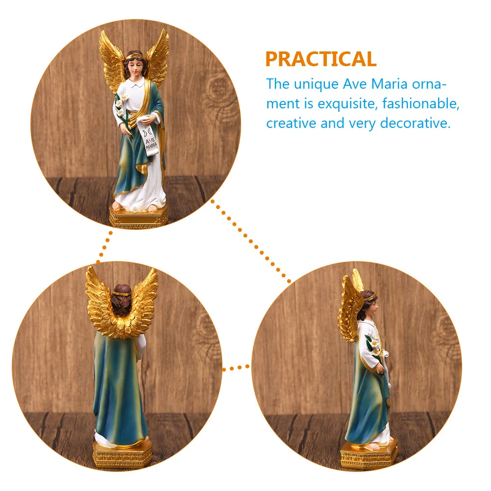 

Resin Statue Exquisite Religious Art Decor Home Office Christmas Gift Statue Christmas Gift Catholicism Ornament