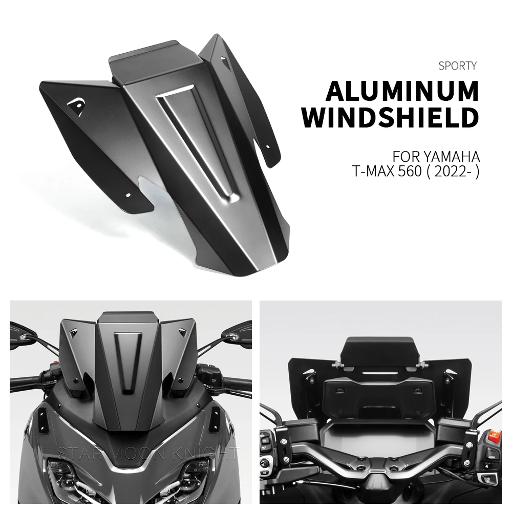 

Motorcycle Windscreen Aluminum Windshield Wind Shield Deflector For YAMAHA TMAX T-MAX 560 TMAX560 T-MAX560 2022 2023 - TECH MAX