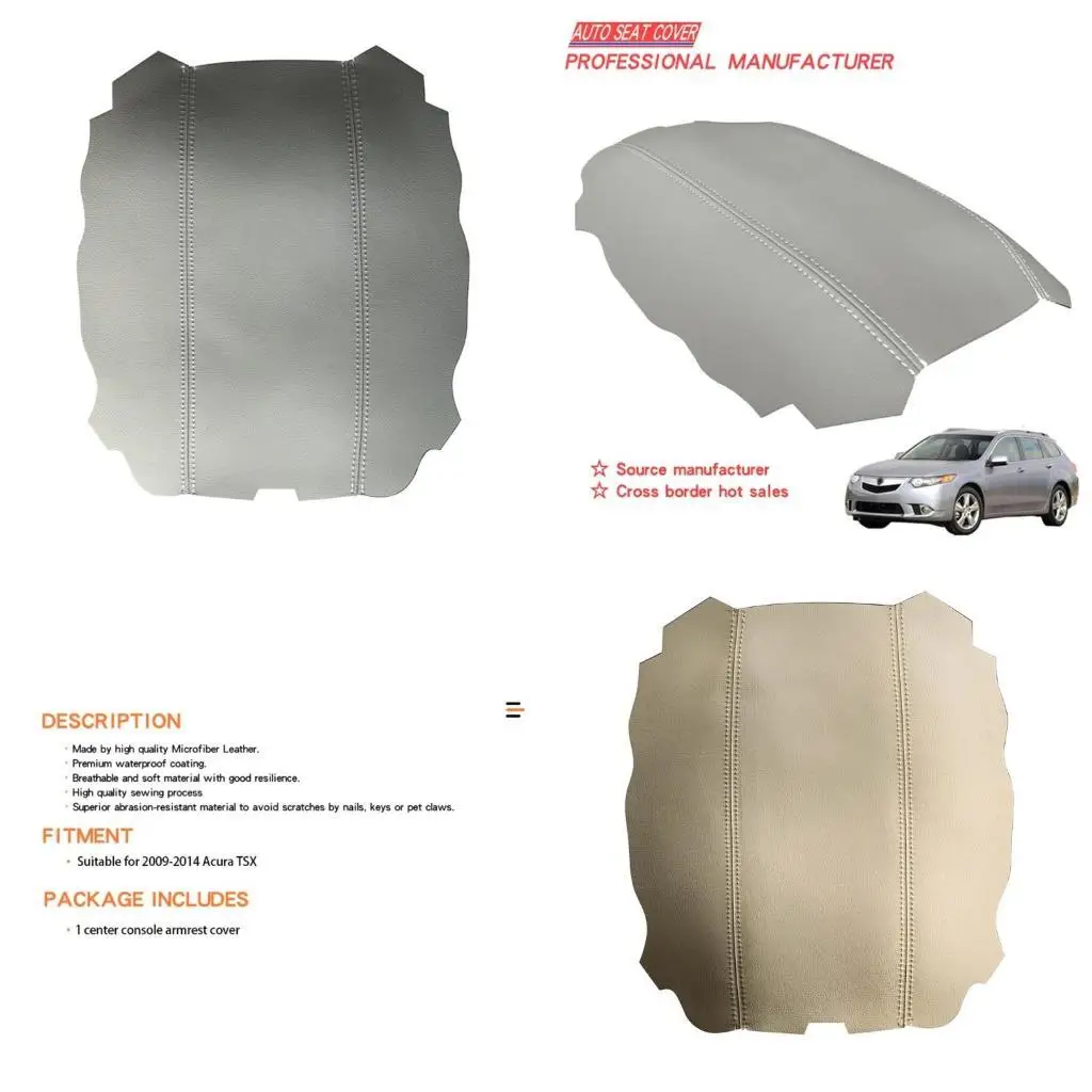 

31BC Replacement PU Armrest Center Console Lid Cover for 2009-2014