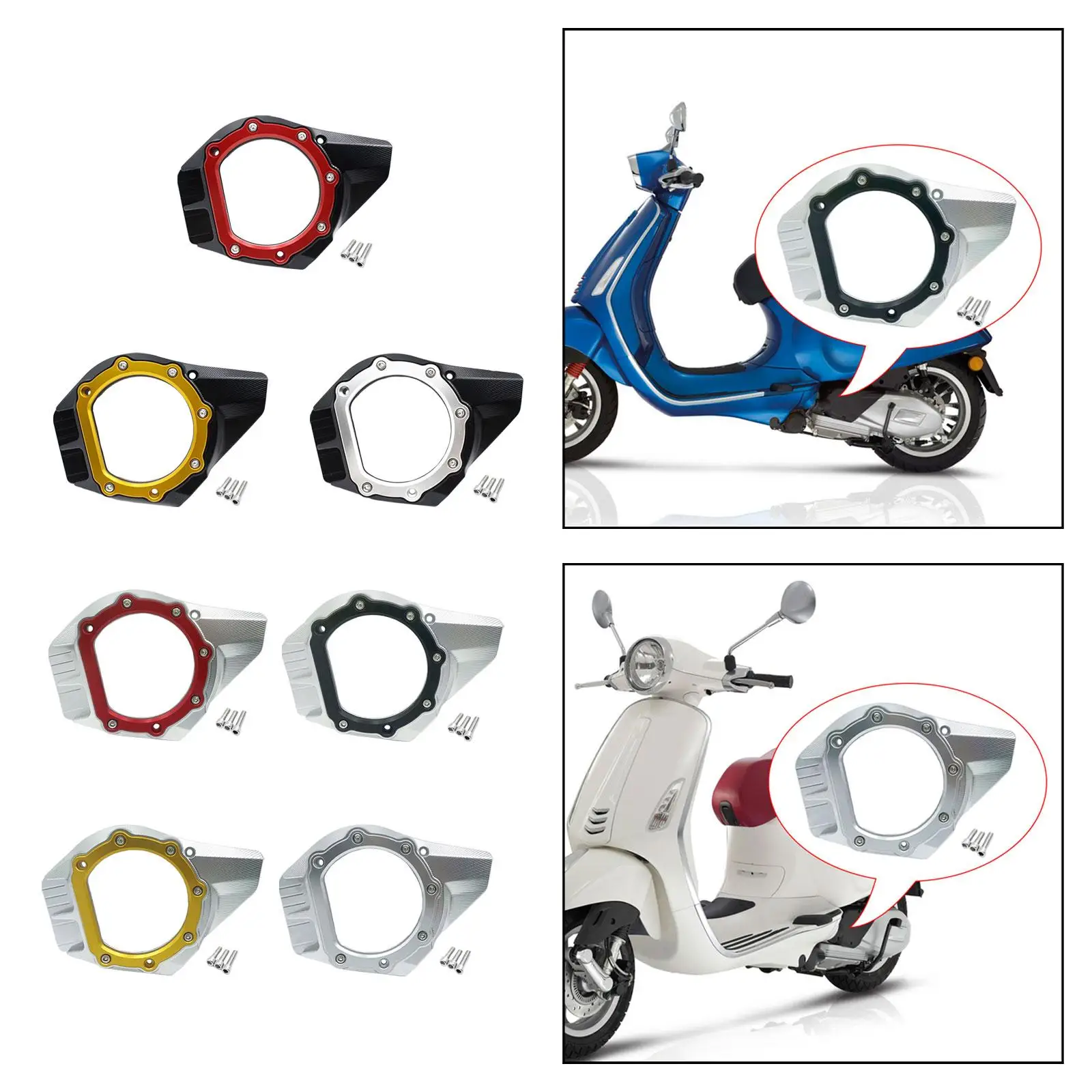 エアインテークカバー交換部品部品バイクプロフェッショナルエンジンカバーベスパ-iget-abs-プリマベーラスプリント-125-150