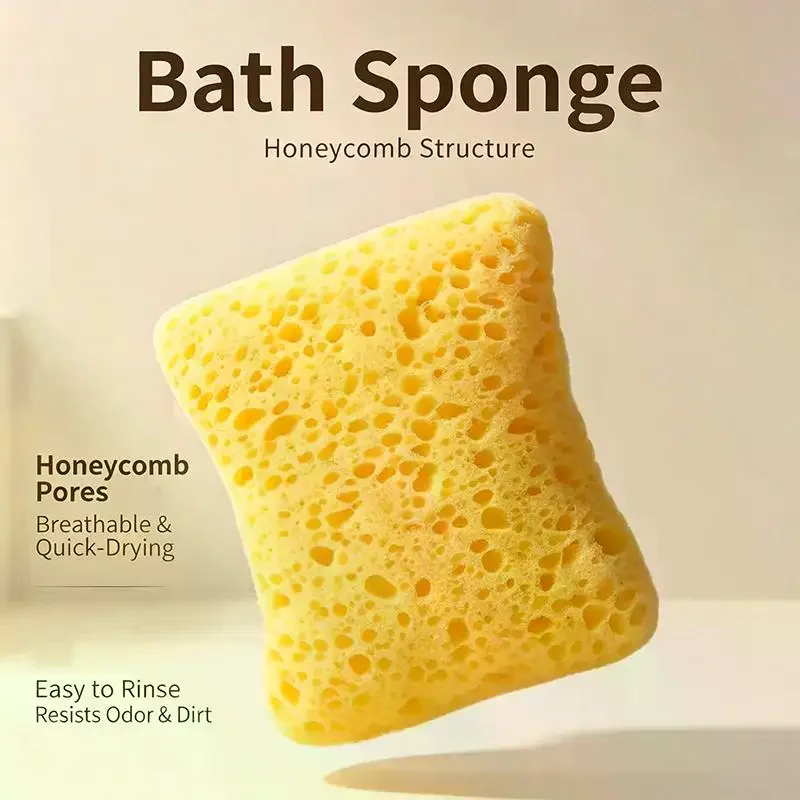 2Pcs Ultra Soft Texture Bath Sponge Rich Foaming No Loose Fibers Body Scrubber Multi-use Shower Foaming Tool Gentle Exfoliation