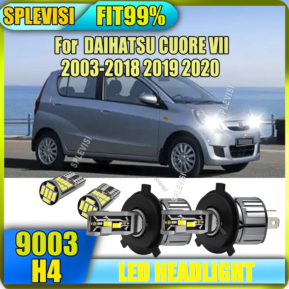 

12v Car Light Headlight Fanless Lamp 6000K For DAIHATSU CUORE VII 2003 2004 2005 2006 2007 2008 2009 2010 2011 2012 2013-2020