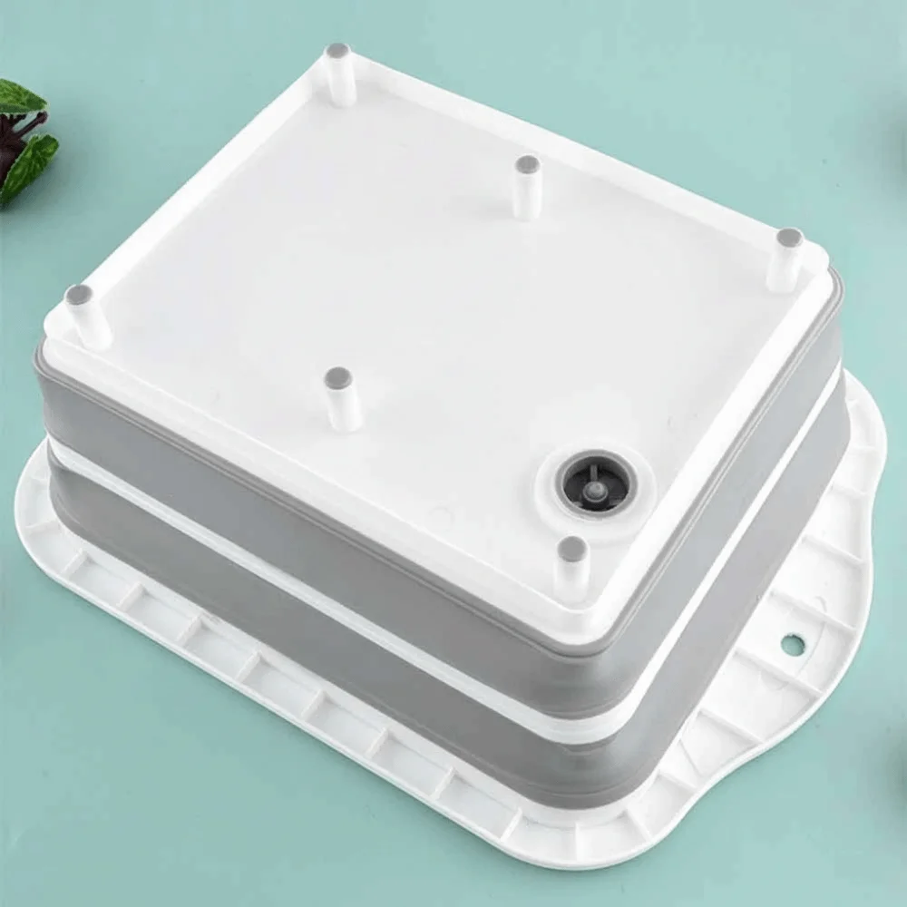 

Portable Collapsible Sink Space Saving Built-in Sink Collapsible Cutting Board Plastic Material Silicone