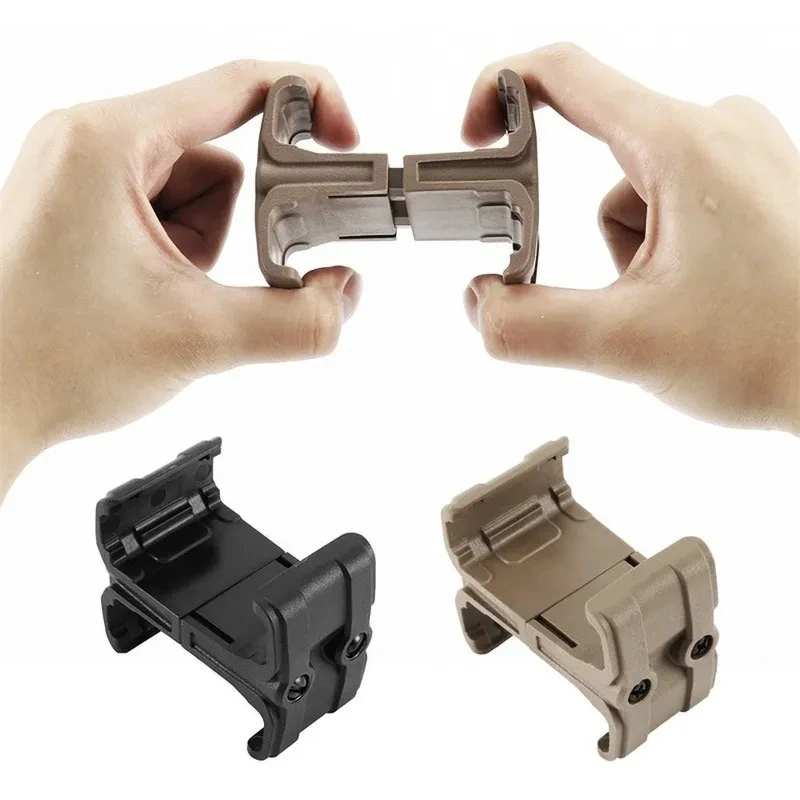 Tactical Double Magazine Coupler Clip Connector Mount AR M4 Airsoft Mag Parallel Clamp Link