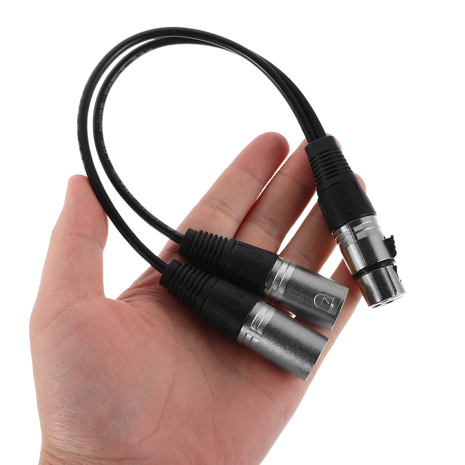

Line Fan Splitter Cable Dual Microphone Cables Xlr Black Balanced Convenient