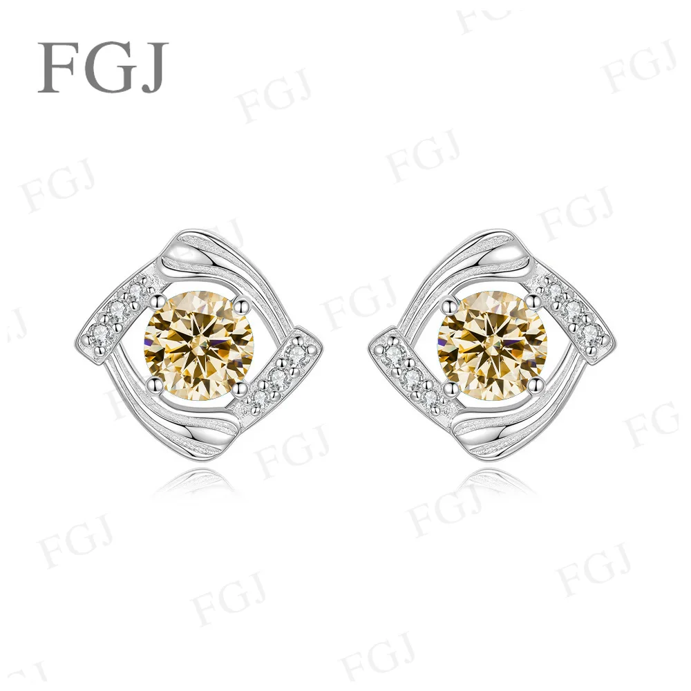 1ct Moissanit-Ohrringe, D-Farbe, VVS1, S925-Sterlingsilber, Ohrstecker für Damen, Geburtstagsfeier, hochwertiger edler Schmuck, Geschenk – Detail 10