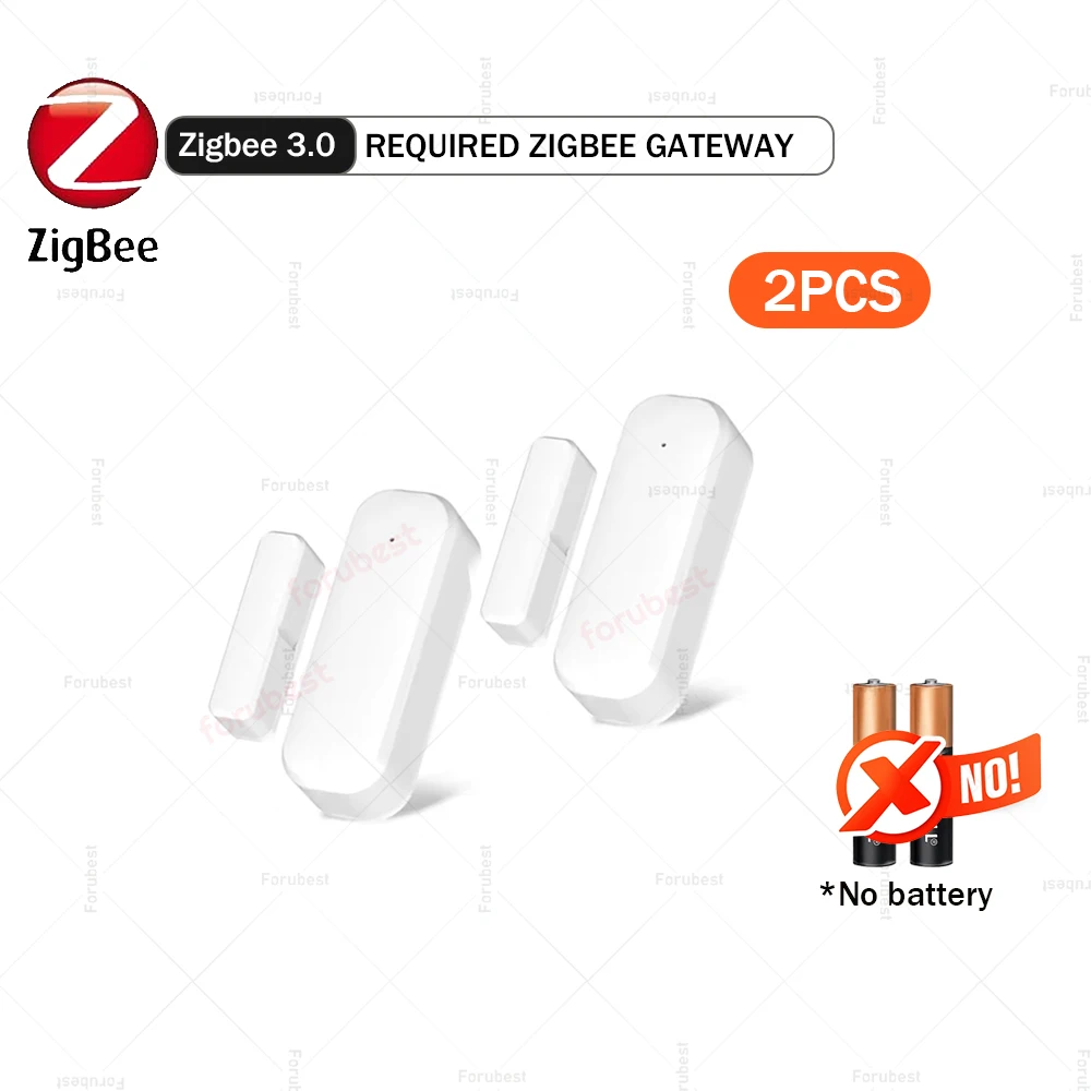 Zigbee Türsensor Fenstersensor Drahtloser Magnetischer Offen-Geschlossen-Detektor Smart Home Sicherheits-Einbruchssensor für Tuya Z2M HA Hub