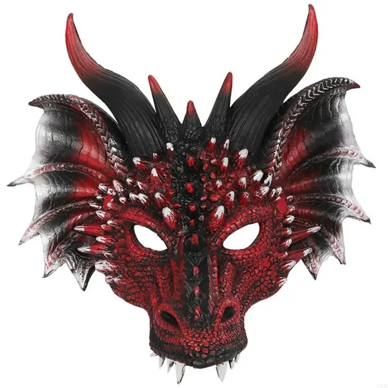 Y5GC Dragon Mask Halloween maska ​​dinozaur Dragon Costume Carniva Mask Party