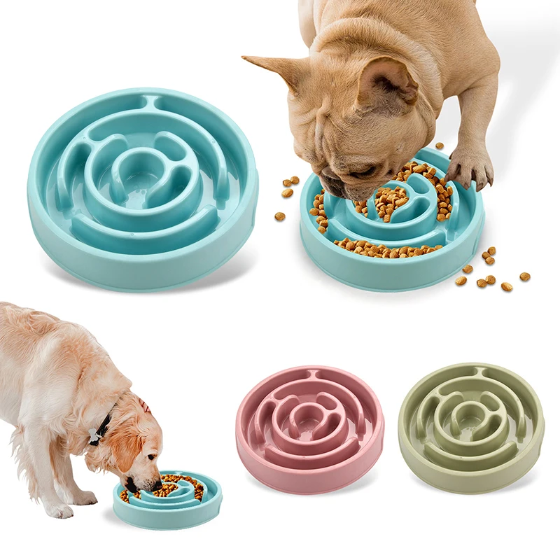 

Slow Feeder Dog Bowl Non Slip Cat Dog Slower Food Feeding Dishes Large Small Medium Pet Slow Eat Dishes Puzzle Bowl Pet Supplies