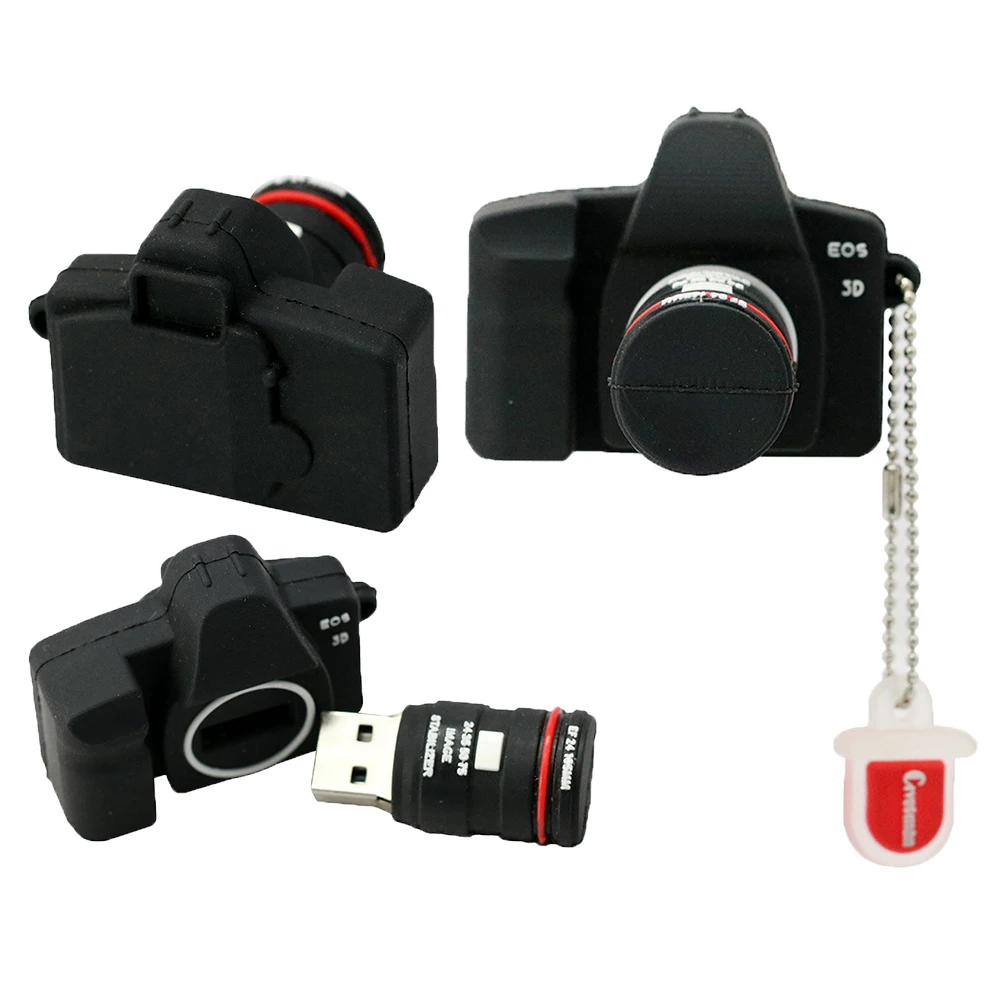 Высокоскоростной флеш-накопитель 128G USB2.0, мультяшная Черная Камера, 256 ГБ, 64 ГБ, 32 ГБ, 16 ГБ, 8 ГБ, 4 Гб, флешка, USB-накопитель, карта памяти