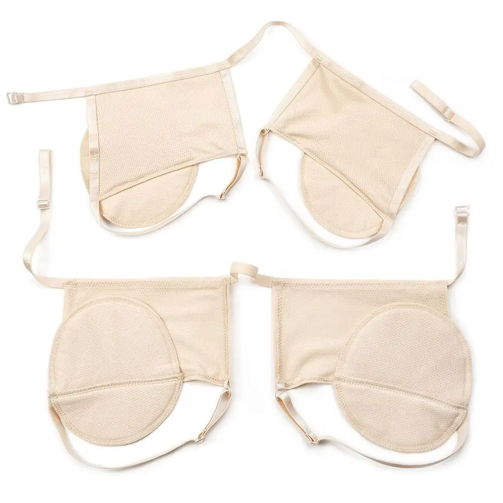 

Reusable Underarm Sweat Pads Skin Tone Anti-Odor Sweat Underarm Pads Bra Comfortable Washable Armpit Sweat Guard Absorbent Sweat