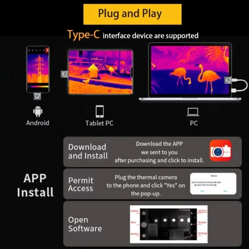 InfiRay T3 Pro Thermal Camera for iPhone 384x288 Pixel PCB Circuit Detection Outdoor Night Vision Hunting Infrared Image Camera