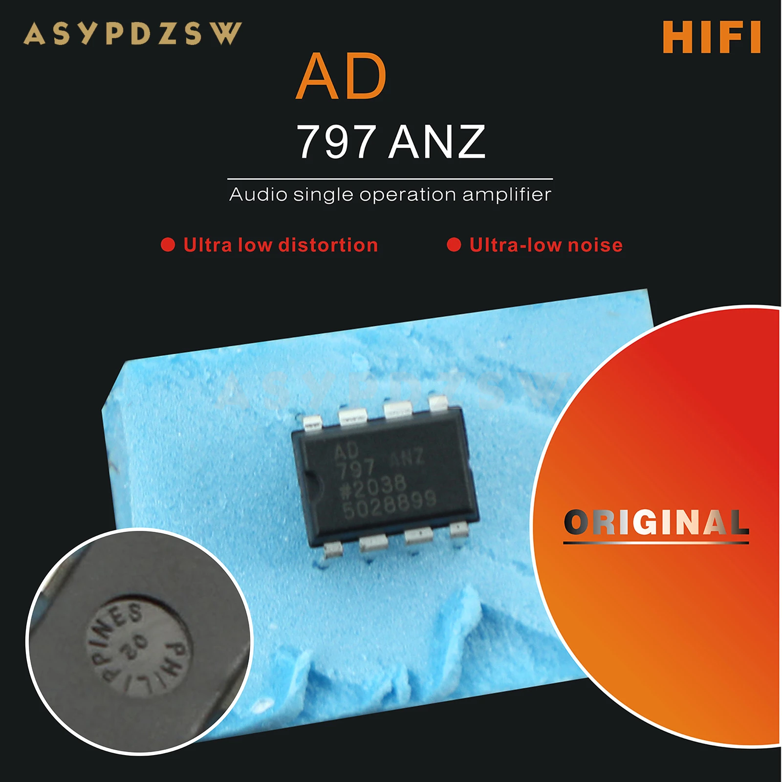 HIFI Original AD797 ANZ Ultra low distortion DIP-8 AD797ANZ Ultra Low noise Single operational amplifier