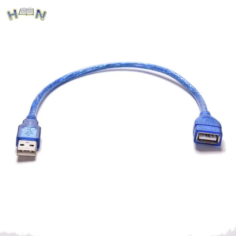 30cm USB 2.0 Extension Cable USB 2.0 Male To USB 2.0 Female Extension Data Sync Cord Cable Anti-Interference Blue