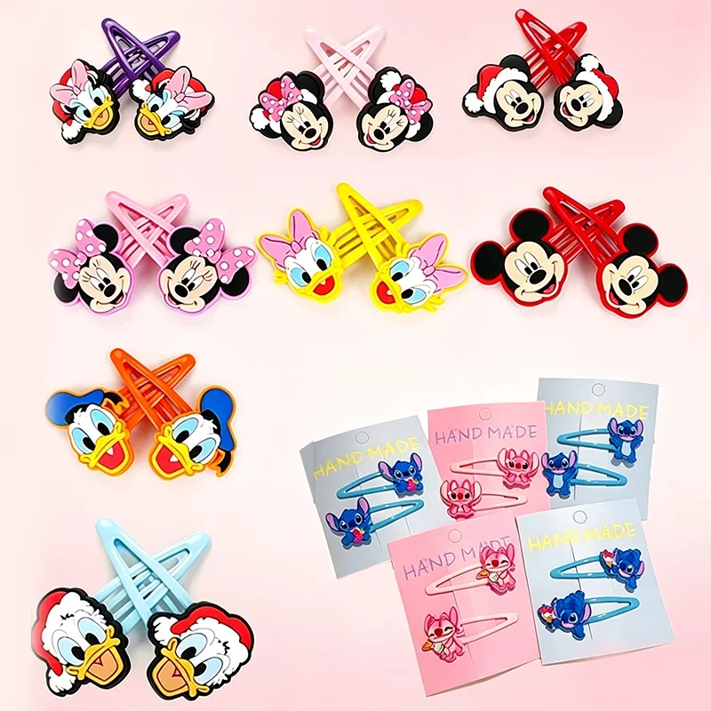 Pinzas para el pelo de Disney con los personajes Mickey, Minnie y Daisy, pinzas para el pelo de estilo anime, accesorios para el pelo para disfraces, ropa para mujer, pinzas para el pelo navideñas.