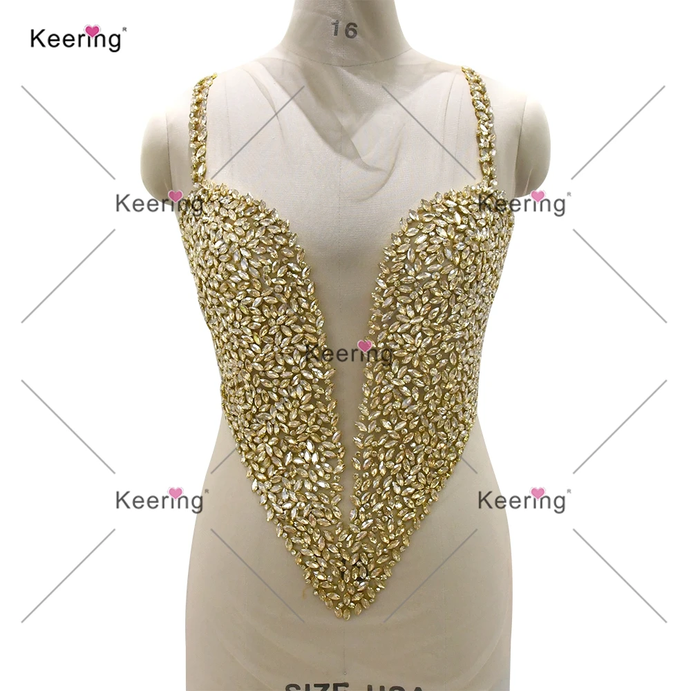 Silver Rhinestone Body Applique Sew-On for Wedding Dress Fashion Hot Sale New Arrival WDP-531