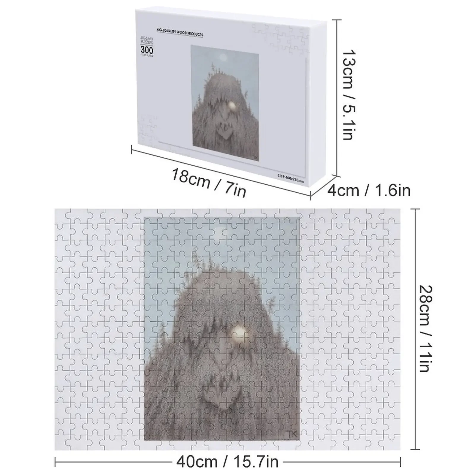Theodor Kittelsen Forest Troll, 1906 puzzel op maat gemaakte cadeaus voor kinderen Dierenpuzzel