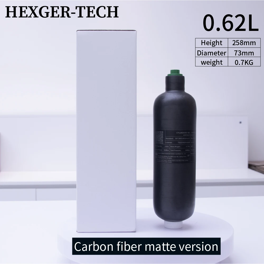 4500PSI 300Bar 30MPA 0.62L  Carbon Fiber Cylinder HPA Tank High Pressure Air Bottle M18*1.5