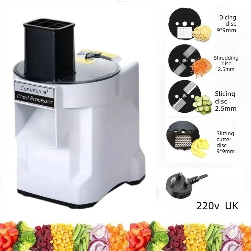 Commercial Dicing Machine K8600 White 3-in-1 Multi-Function Electric Cutter Strips Shreds Slices Dice Radish Potato Vegetables image 3