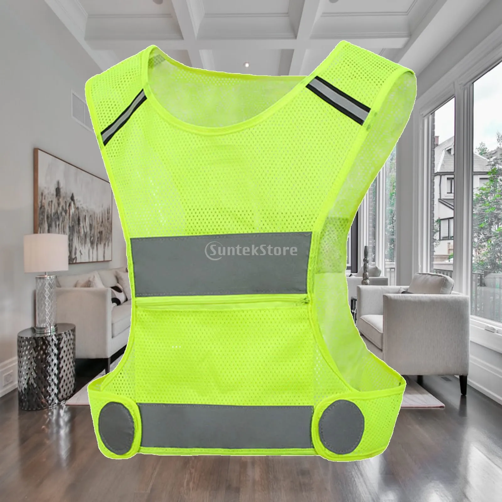 High Visibility Reflective Vest Adjustable Mesh Safety Clothing for Outdoor Construction Roadside