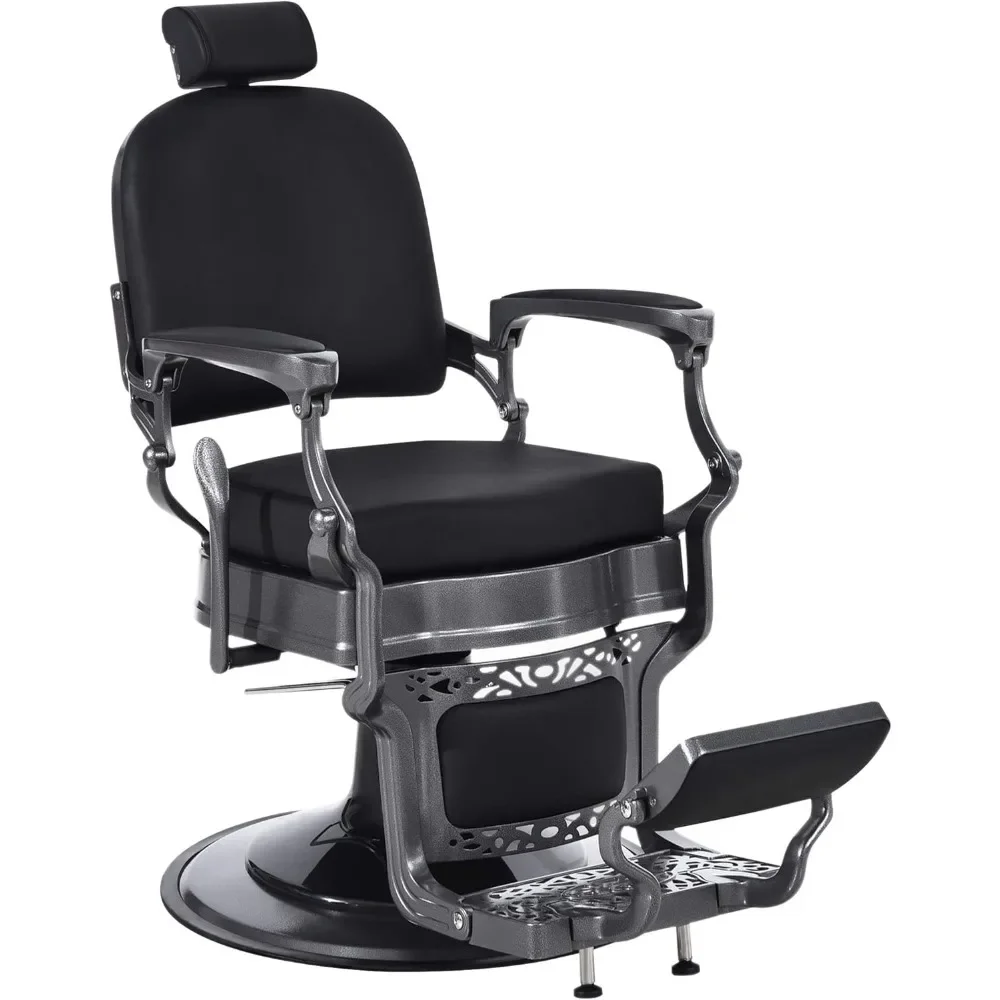 

Barber Chairs Heavy Duty Vintage Barber Chair All Purpose Hydraulic Recline Salon Beauty Spa Equipment 3850 (Black)