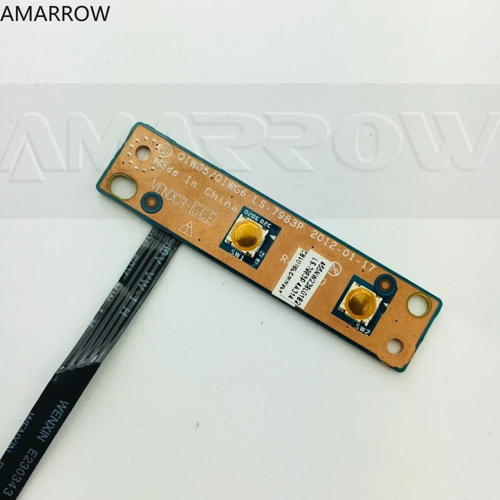 

Original Free Shipping for Lenovo G485 Power Button Board Switch Board LS-7983P Cable 12cm