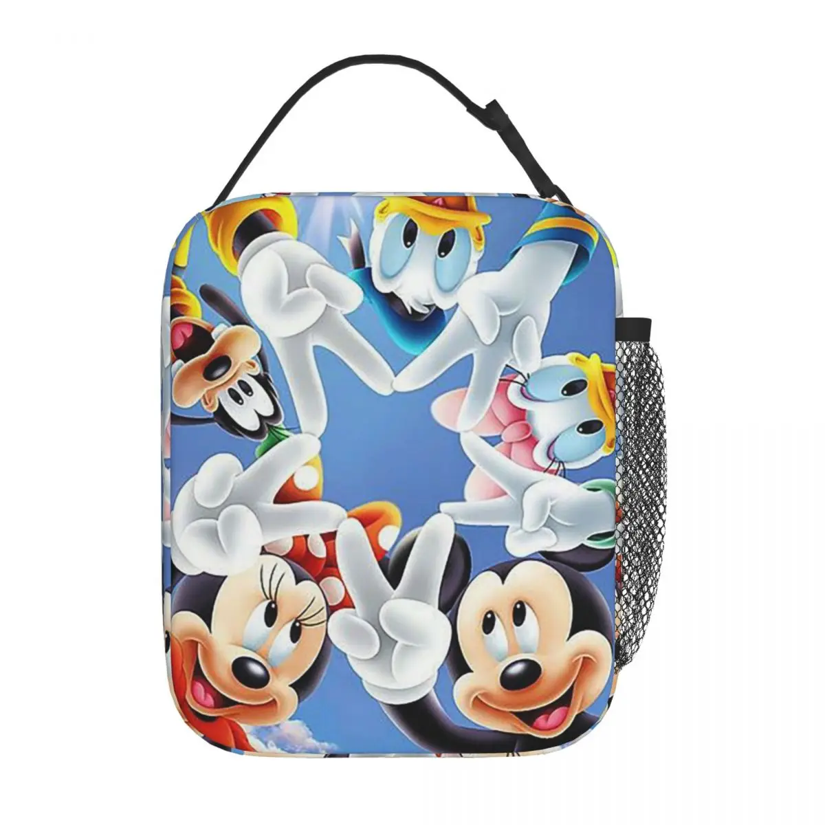 

Minnie Mickey Mouse and Friends Insulated Lunch Bag Food Container Bags Portable Thermal Cooler Lunch Box For School Office