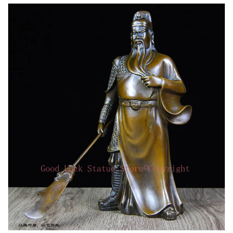 family Company home business efficacious Protection-Martial arts fortune God GUAN GONG Guandi Retro FENG SHUI bronze statue