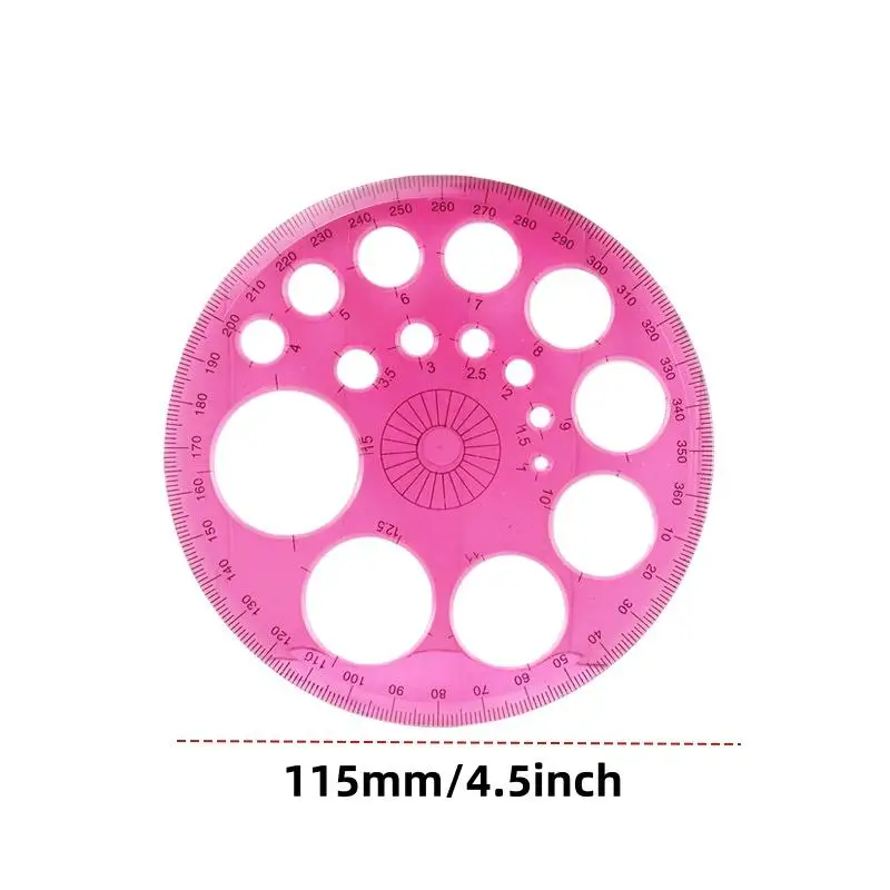 1/2/3Pcs Circles Drawing Shape Geometric Drawing Stencils Tools Multifunction Geometric Template Plastic Measuring Ruler