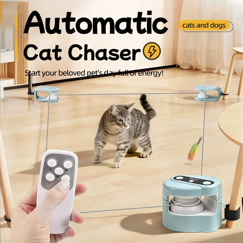 

Cat Supplies Pet Running Interactive Indoor Cat Toy Automatic/Remote DIY Speed Adjustable Exercise for Cats Cat accessories