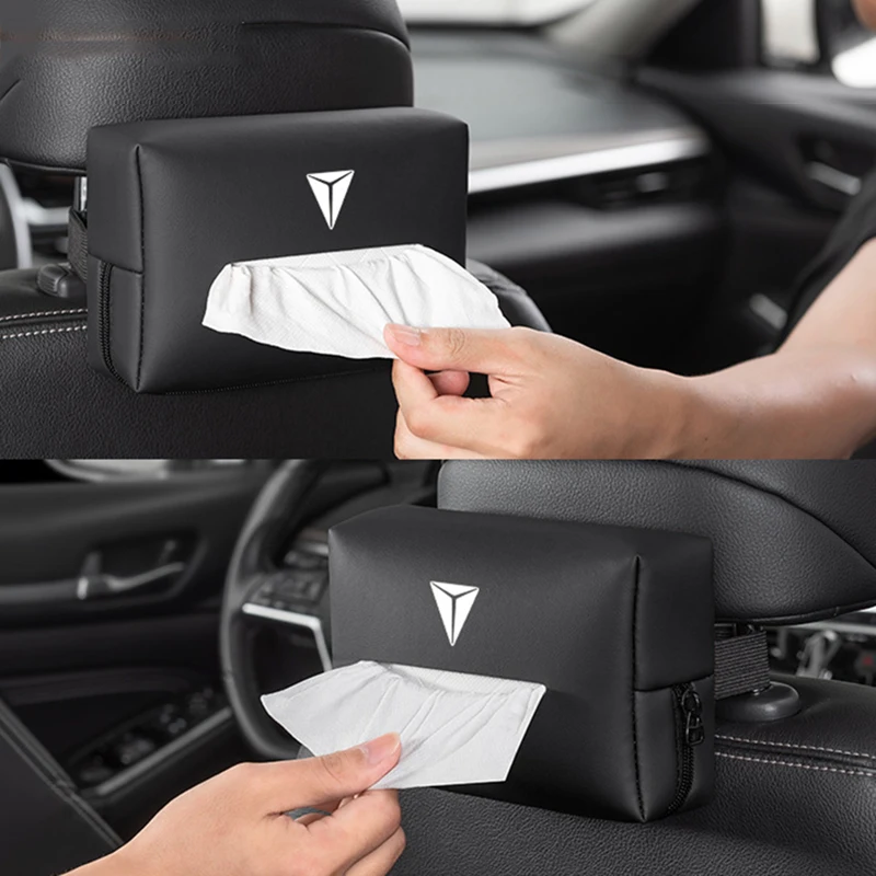 Car Tissue Box Holder For Changan Deepal SL03 L07 Deepal S07 2023 2024 Armrest Seat Back Tissue Pouch Auto Interior Accessories