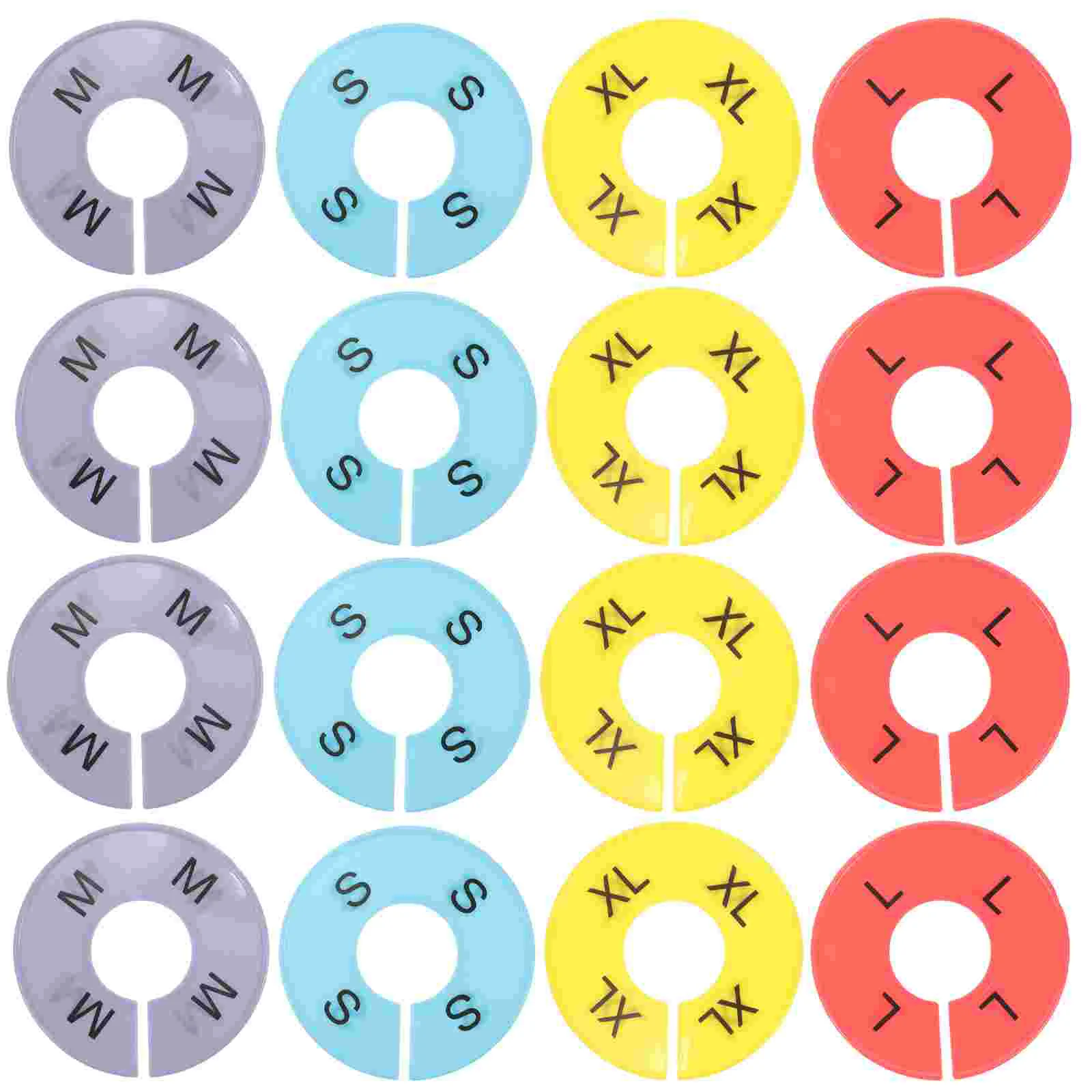 20 Pcs Outer Diameter Size Separator Hangers Wardrobe Clothes Divider Plastic Dividers