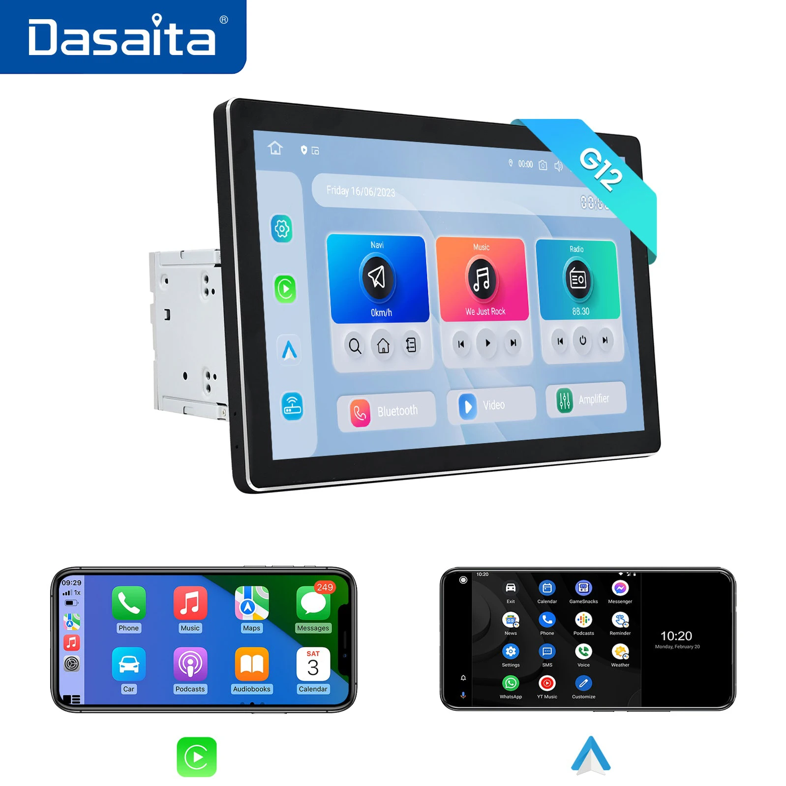 

Dasaita Android12 Car Stereo Universal 2 Din 13.1" Qualcomm 665 QLED Screen LTE 6G+64G/8+256G GPS Carplay Android Auto Radio