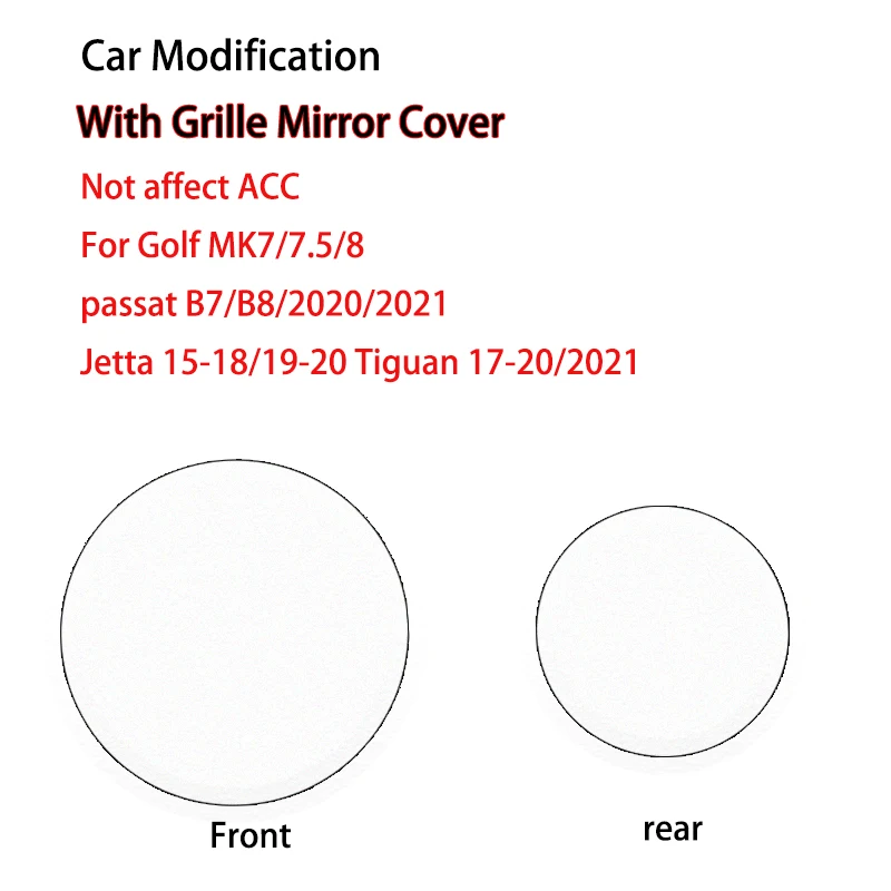 

White Not Affect ACC Car Front Grill Cover OR Rear Trunk Emblem Lid For VW Golf 6/7/7.5/8/Passat /Polo /CC/ Jetta/Tiguan