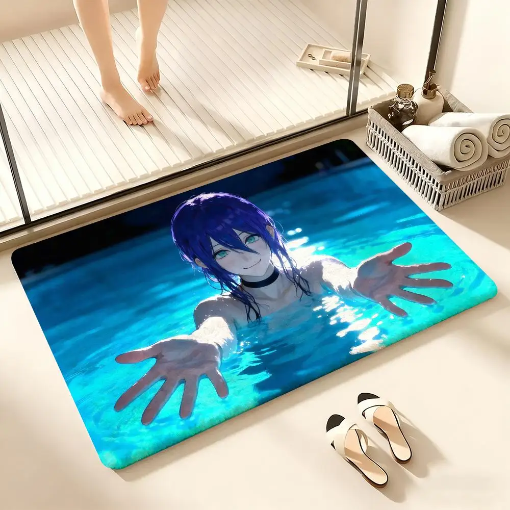 

Hot Chainsaw Man R-Raza Floor Mat Cozy Flannel Soft Thick Non-Slip Mat For Living Room Bedroom Kitchen Decor Rugs