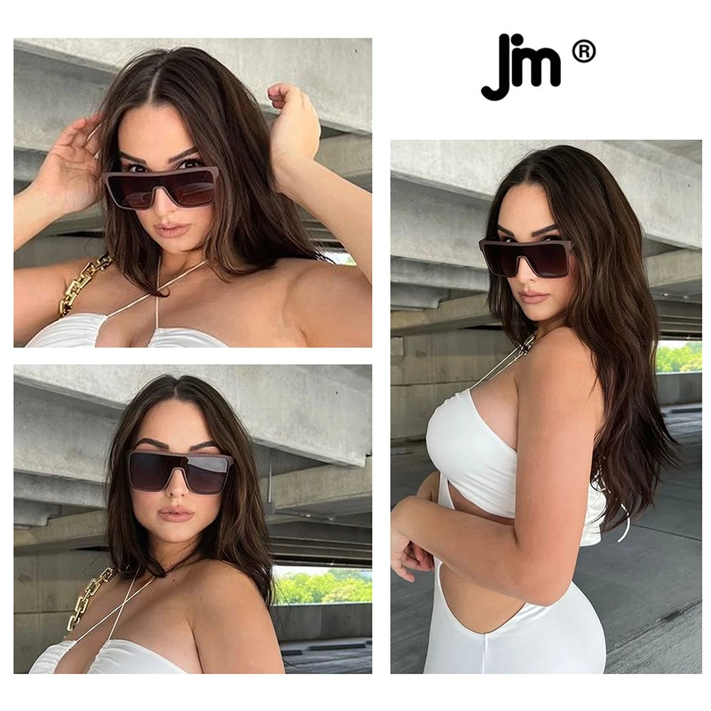 JM Fashion Square Sunglasses Polarized Men Women Brand Design Vintage Shield Sunglasses UV400