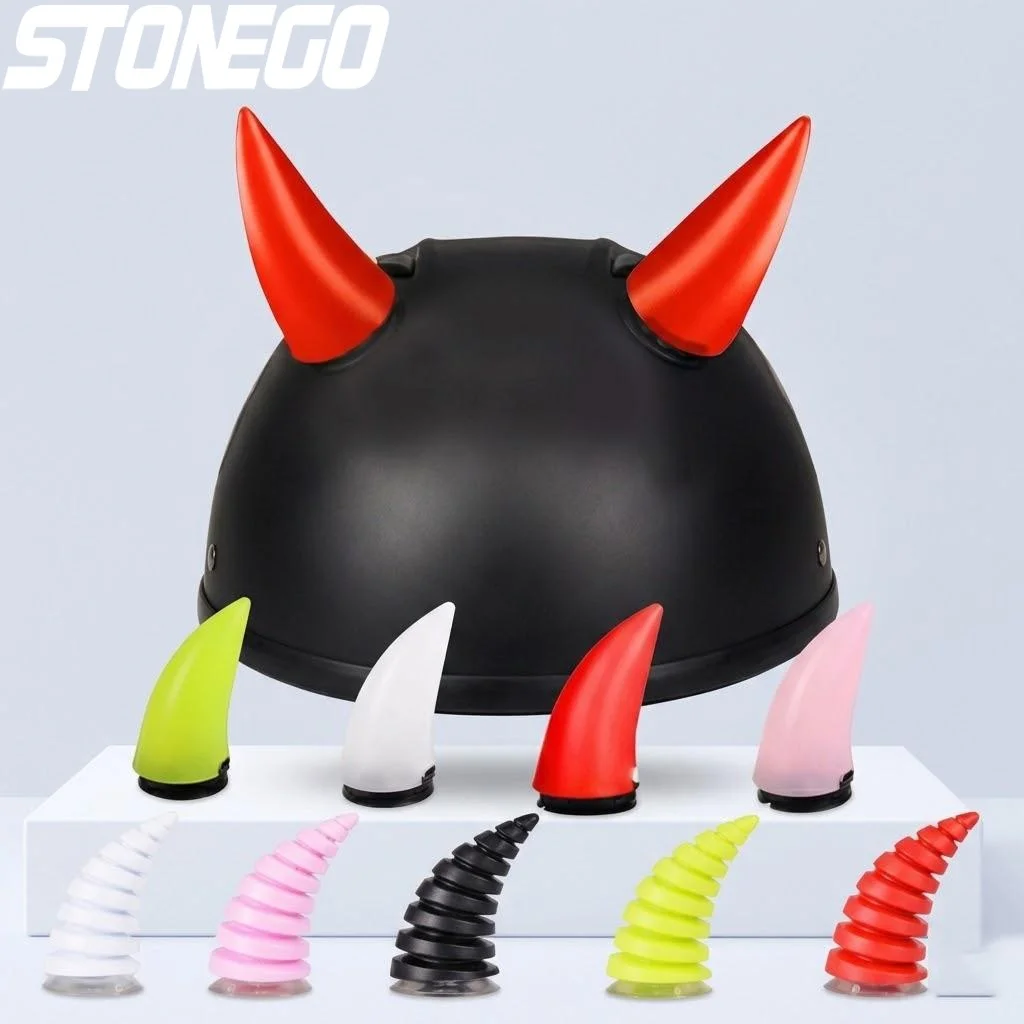 

Full Face Motorcycle Helmet Devil Horn Decoration Off Road Motocross ATV Car Helmet Accessories Styling Headwear