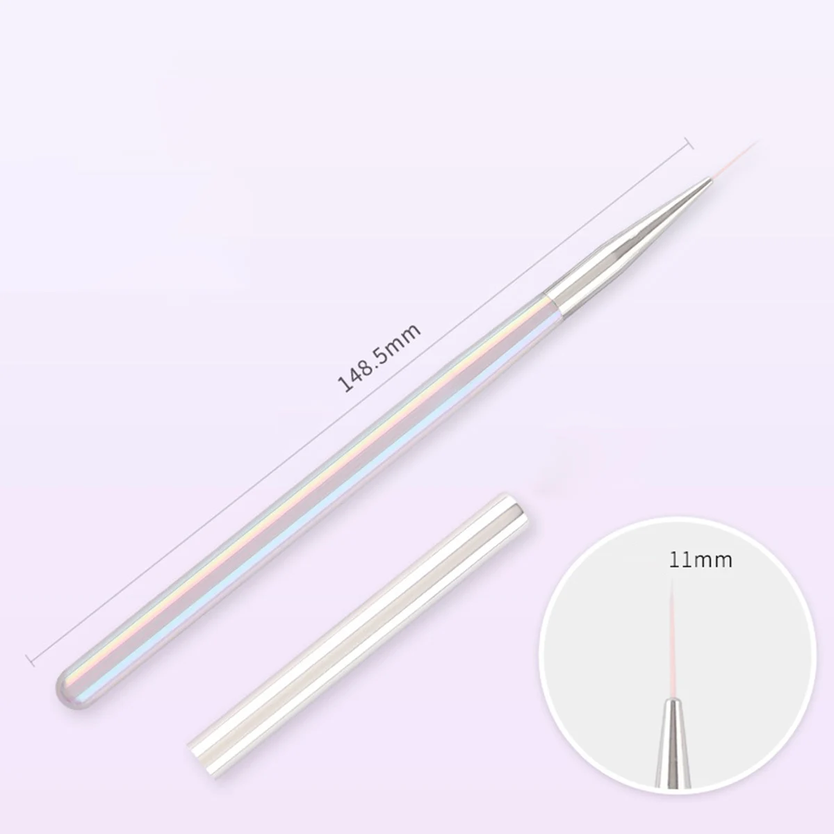 1 unidad, nueva moda, Color caramelo, delineador para decoración de uñas, cepillo tallado, extensión de Gel UV, herramientas de pluma de manicura