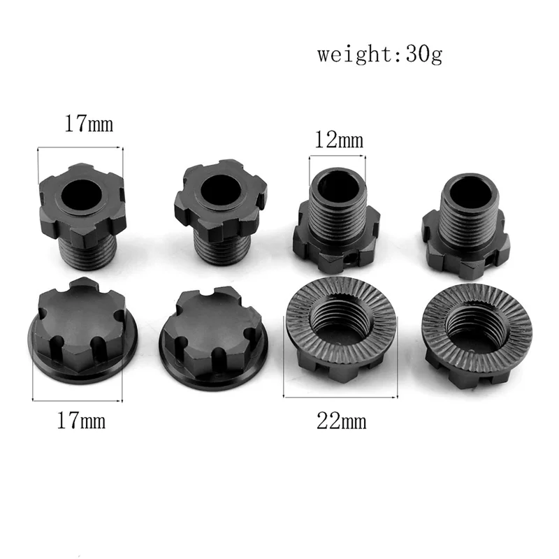 Metal 17Mm Splined Wheel Hex Hub Adapter 8654 for Traxxas 1/10 E-Revo 2.0 Maxx 1/8 Sledge RC Car Upgrade Parts,Blue