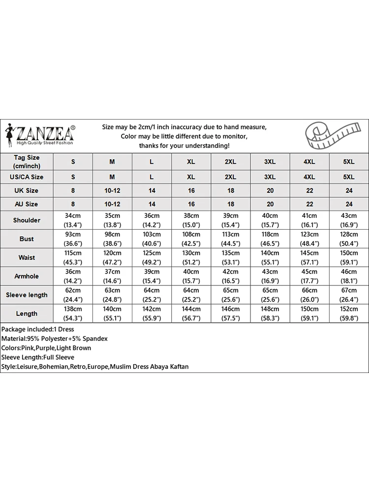 ZANZEA Frauen Modest Maxi Kleider Casual Oansatz Lange Ärmel Einfarbig Lose Versammelt Lange Kleider Muslimischen Hijabs Frau Kleidung