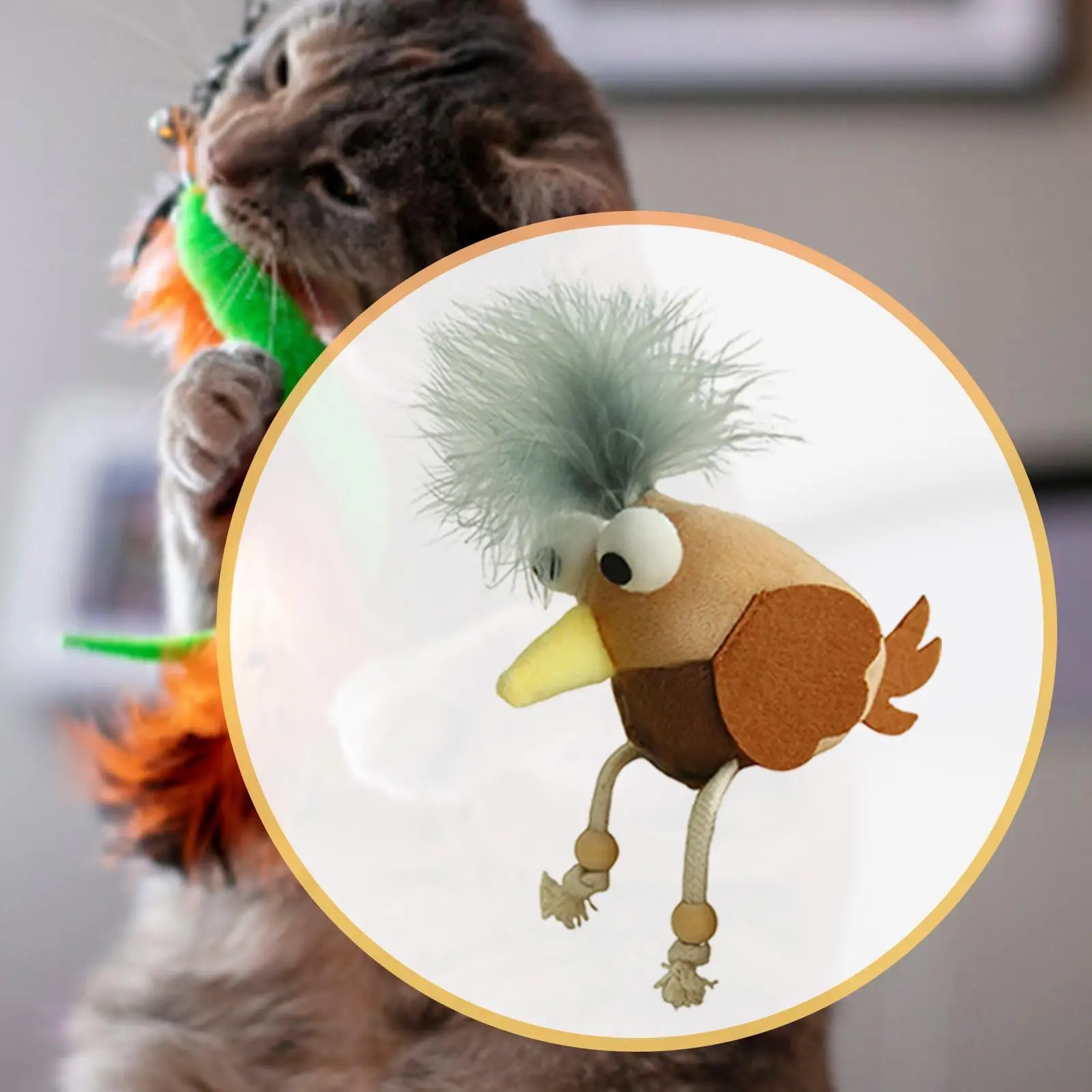 Jouet simulé pour chat, oiseau à découper, amusant, toutes races, Zooming, chaton, pour mordre, jouer, chats ennuyés, engageant des temps de jeu à mâcher