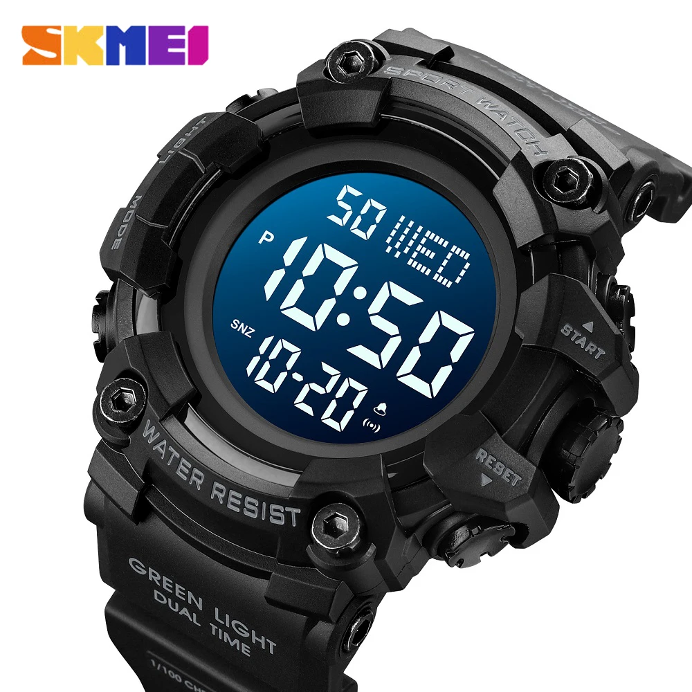 

SKMEI Outdoor Sport Watch for Men Fashion Casual Back Light Waterproof Wristwatch Military Big Dial Alarm Stopwatch Male Clock