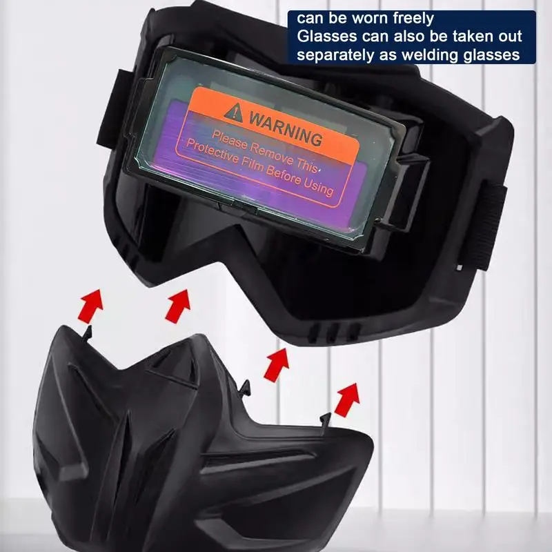 Welding Helmet Welder Mask Chameleon Large View True Color Solar Power Auto Darkening Welding Large For Arc Weld Grind Cut