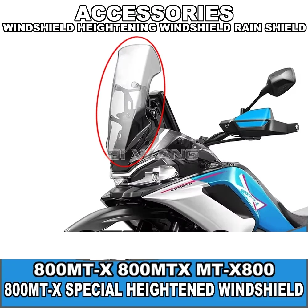 

Motorcycle For CFMOTO 800MT-X 800MTX MT-X800 Modified Windshield Heightening Windshield Rain Shield Accessories