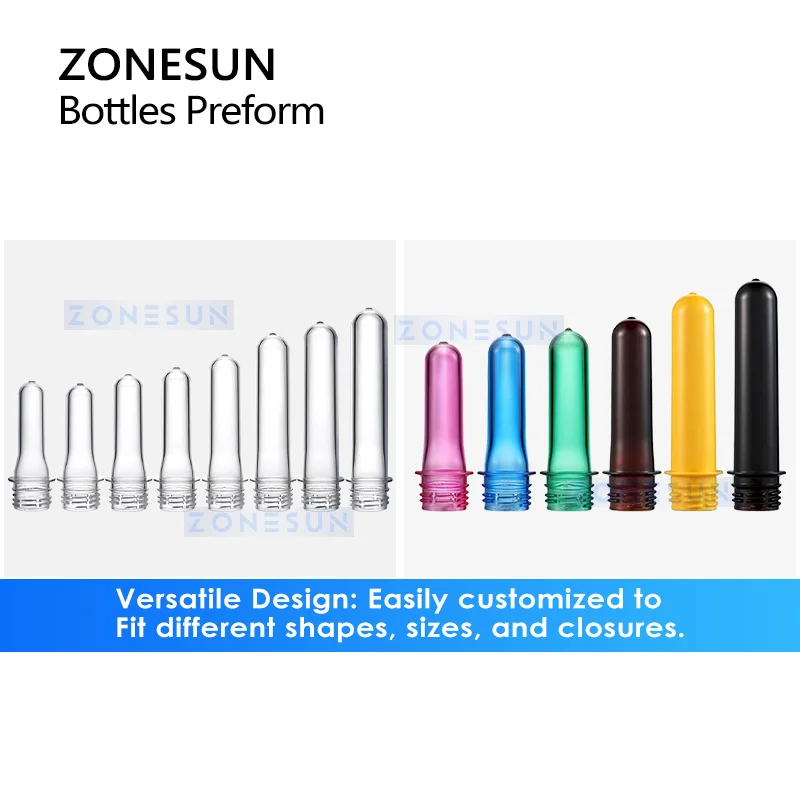 ZONESUN PET Preforms 28mm Plastic Bottle Jar Mold Tube Raw Material Blow Molding Water Juice Production ZS-PCO1080