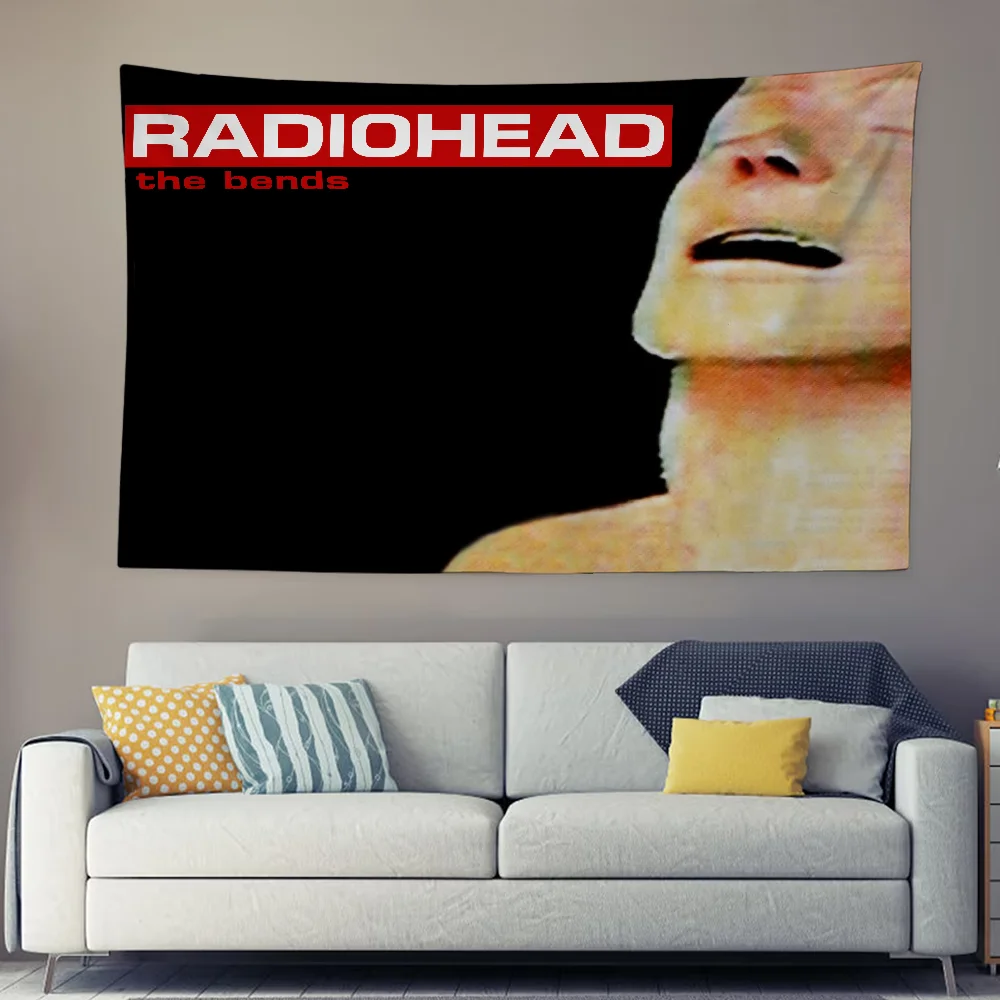 بارد Radiohead الفرقة نسيج خلفية معلقة القماش غرفة نوم نسيج غرفة ديكور الجمالية نسيج الجدار شنقا #6