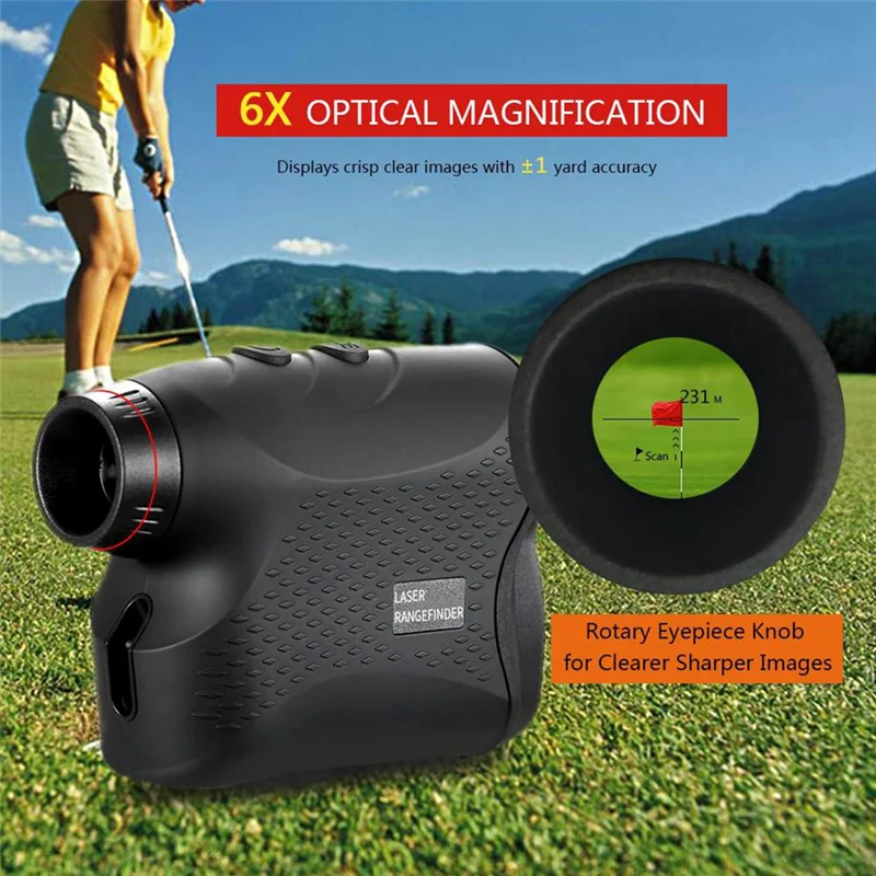 

Wjy-hgGolf Rangefinder Laser Distance Meter Hunting 900 Tape Measure Speed Tester Golf Slope Adjusted Mode Telescope