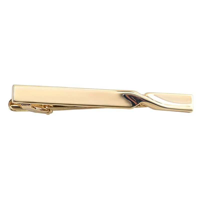 1Pcs Fashion Tie Clip for Men Copper Simple Bar Clasp Practical Mens Classic Tie Clips Clamp Pin Jewelry Necktie Wedding Gift