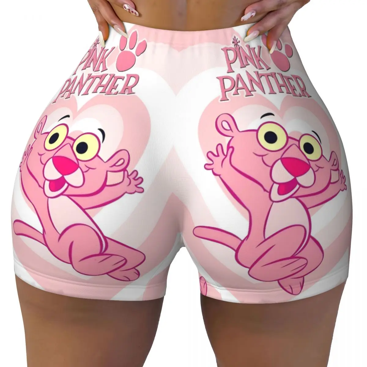 

Шорты для бега в стиле аниме Panthers для тренировок, байкерские шорты для бега, женские шорты для йоги в тренажерном зале